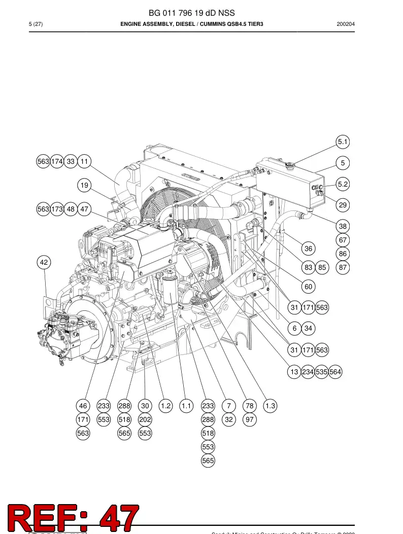 BG01240213c BG 012 402 13c Cover, Insulating - Sandvik Technical Drawing