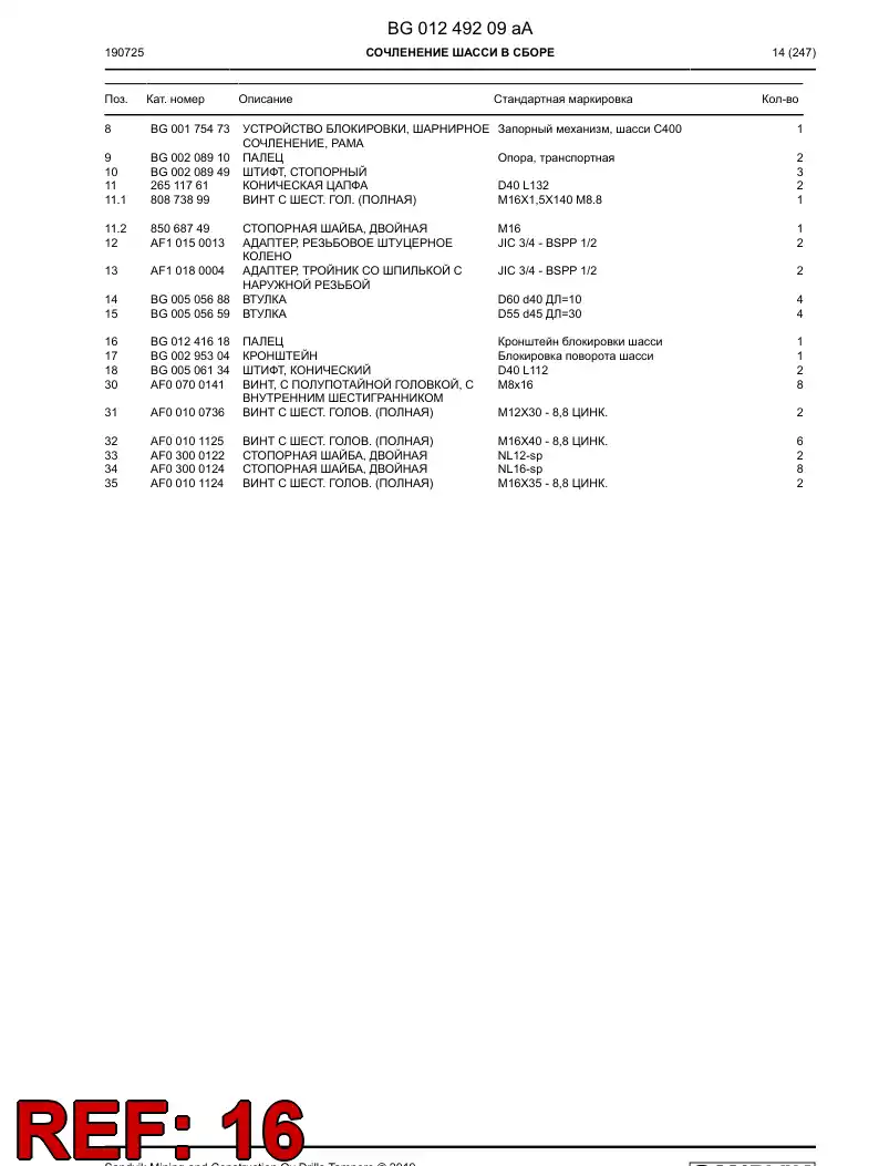BG01241618a BG 012 416 18a Pin - Sandvik Technical Drawing