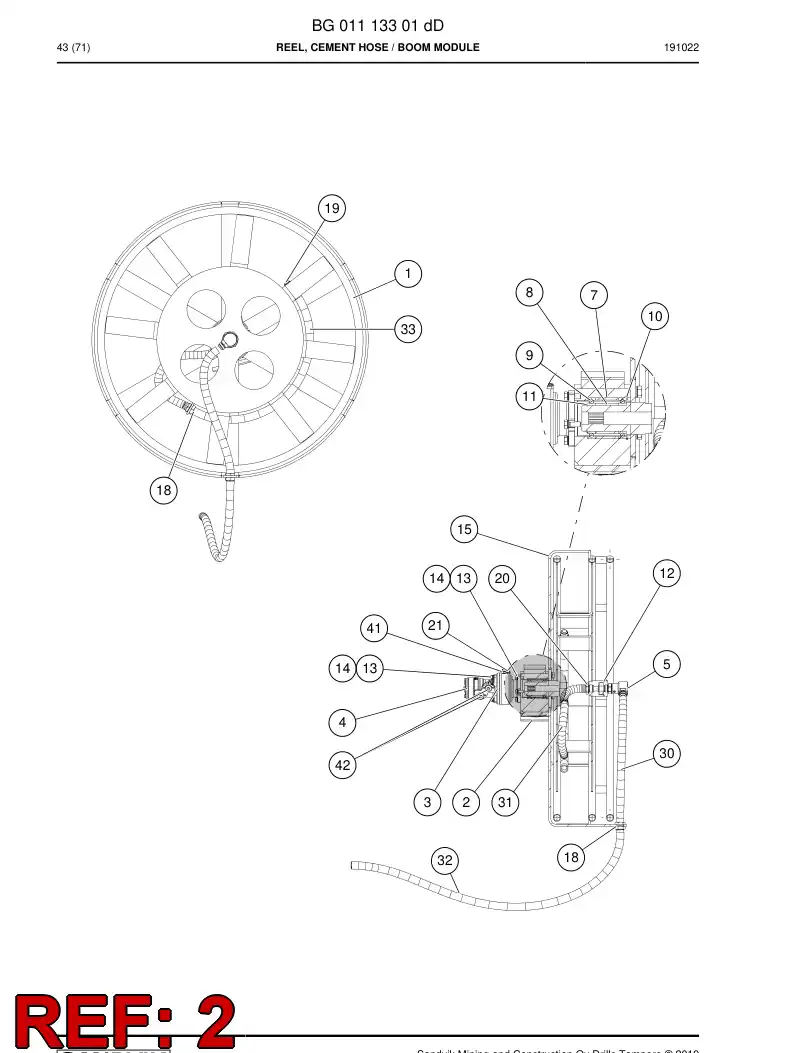 BG01241787a BG 012 417 87a Bracket, Support - Sandvik Technical Drawing