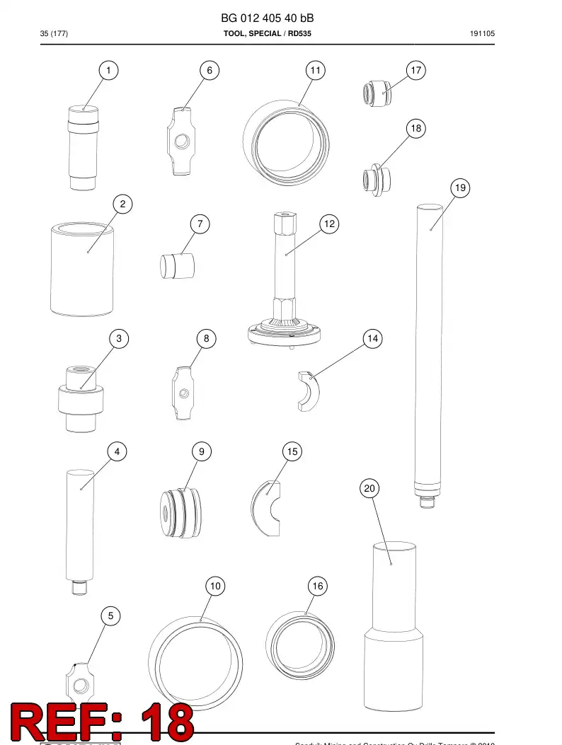BG01247597a BG 012 475 97a Punch - Sandvik Technical Drawing