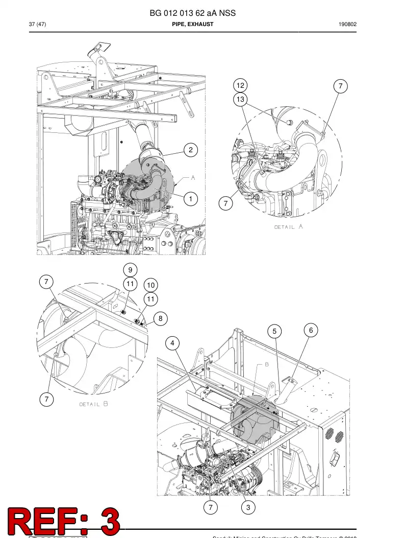 BG01248532a BG 012 485 32a Pipe, Flexible - Sandvik Technical Drawing