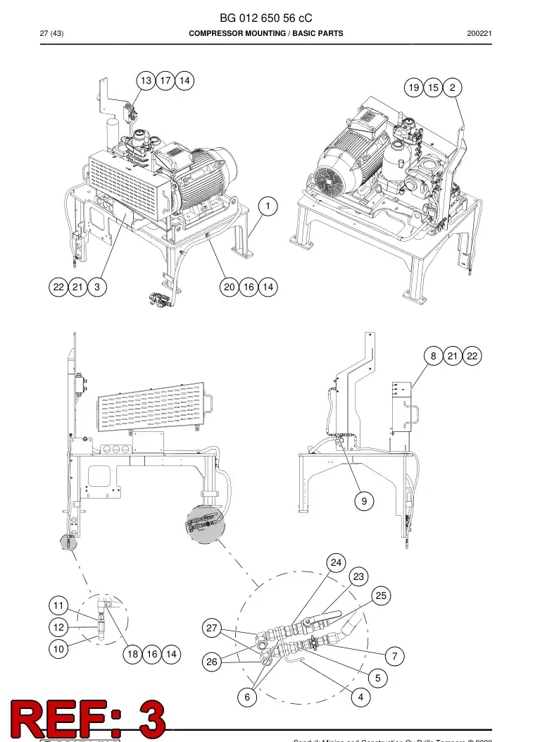 BG01250024a BG 012 500 24a Bracket - Sandvik Technical Drawing