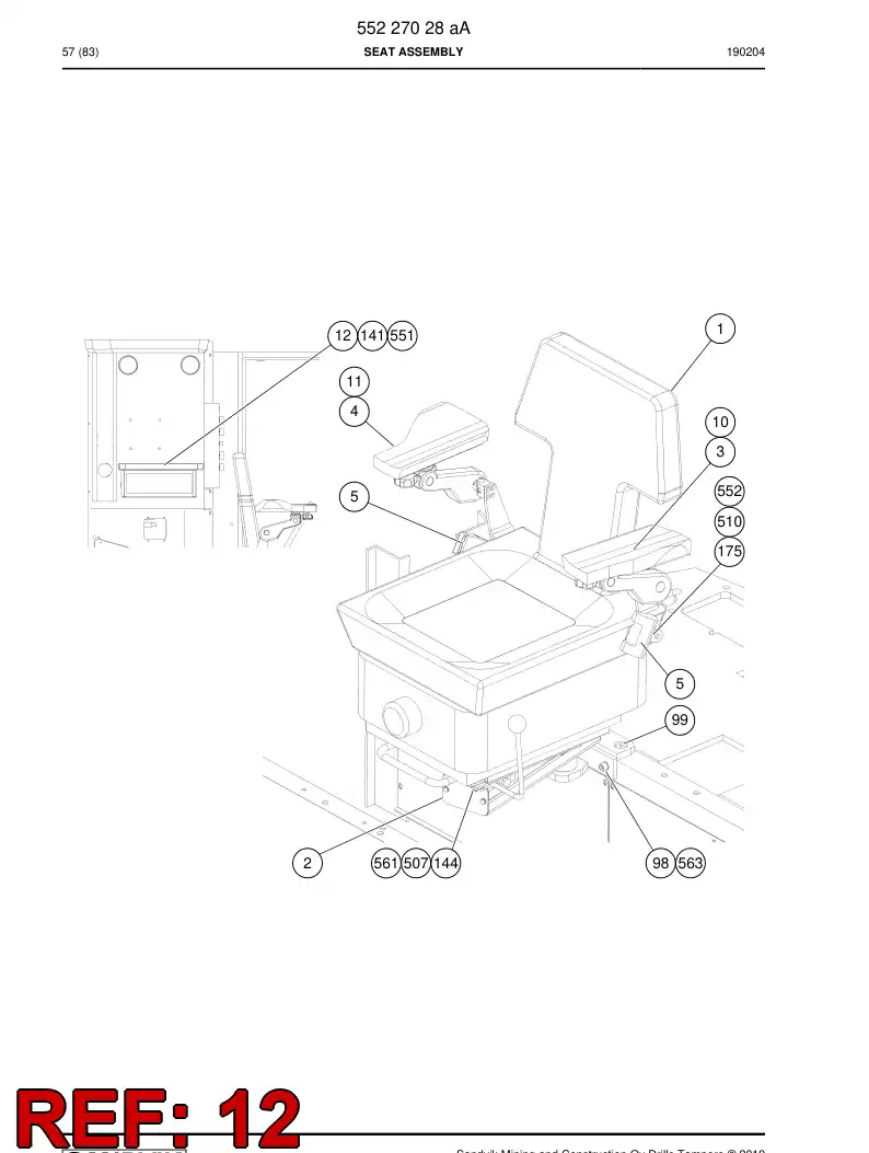 BG01251318a BG 012 513 18a TRILHO, SAFETYA - Sandvik Technical Drawing