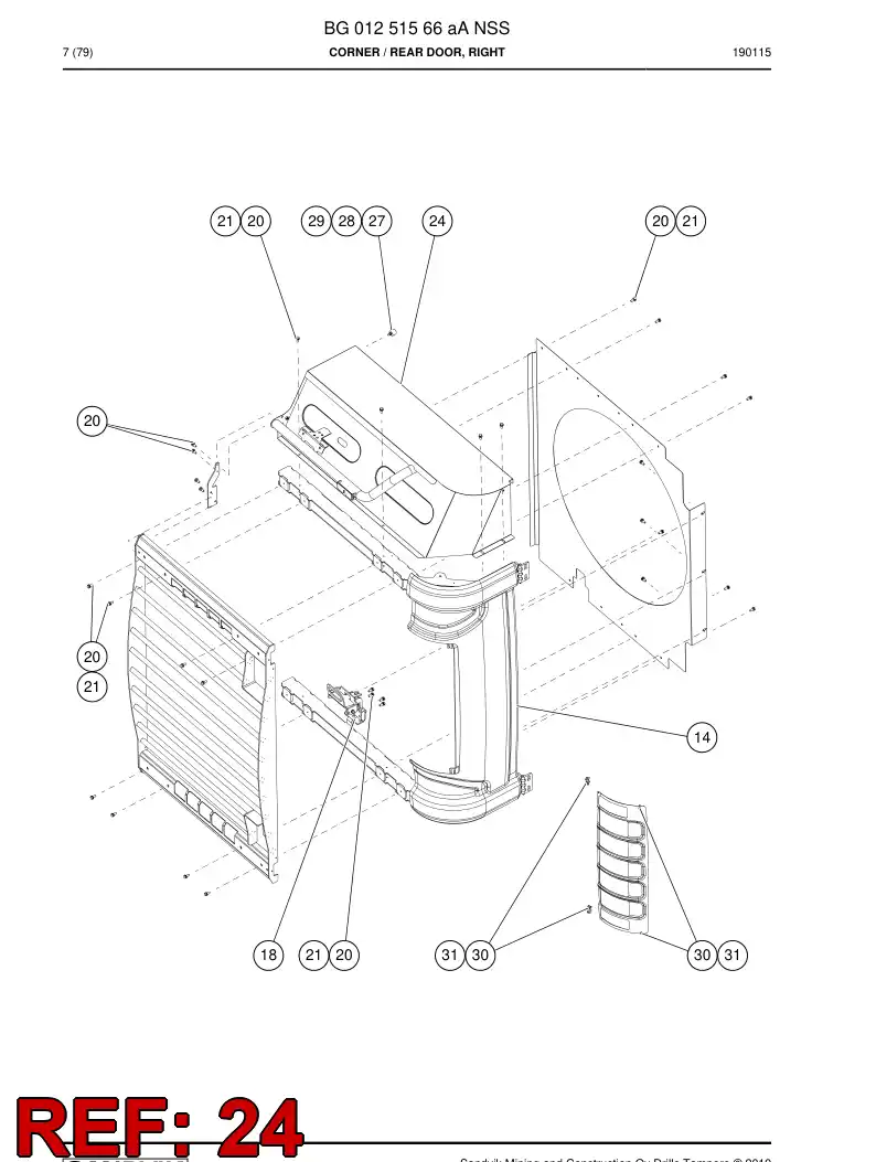 BG01252576a BG 012 525 76a Cover - Sandvik Technical Drawing