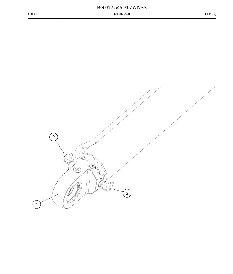 BG01254521a BG 012 545 21a Cylinder - Sandvik Technical Drawing