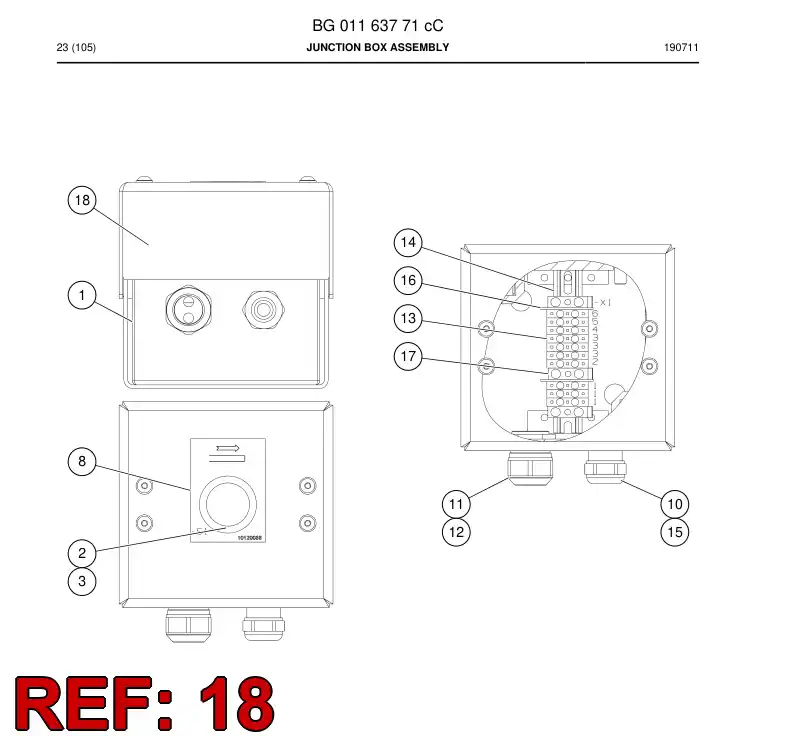 BG01258073b BG 012 580 73b Cover, Protective - Sandvik Technical Drawing