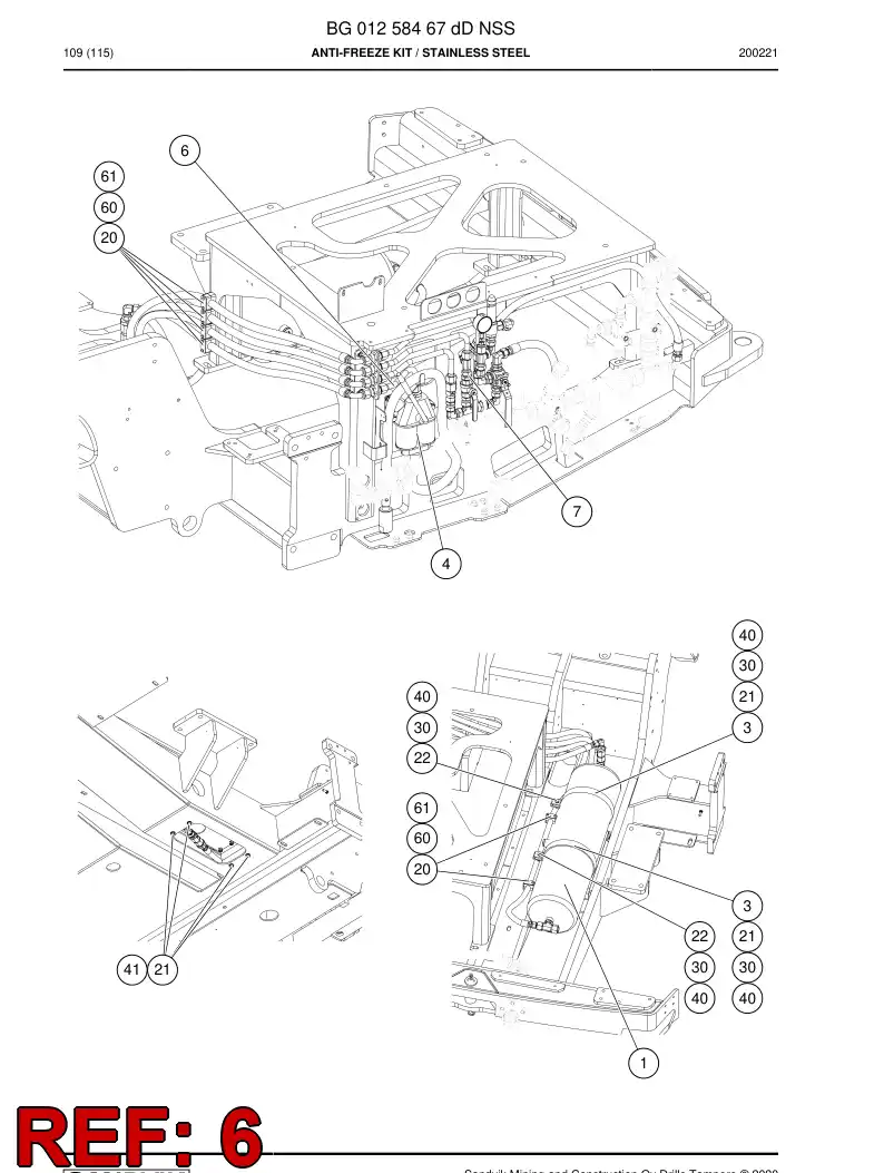 BG01258709a BG 012 587 09a Pipe Assembly - Sandvik Technical Drawing