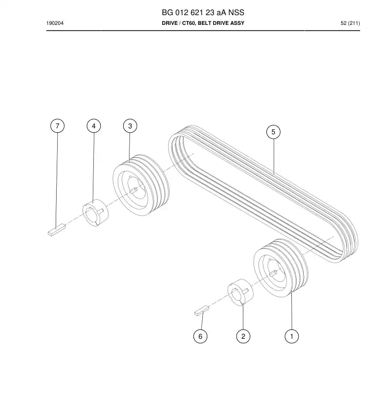 BG01262123a BG 012 621 23a DRIVE - Sandvik Technical Drawing