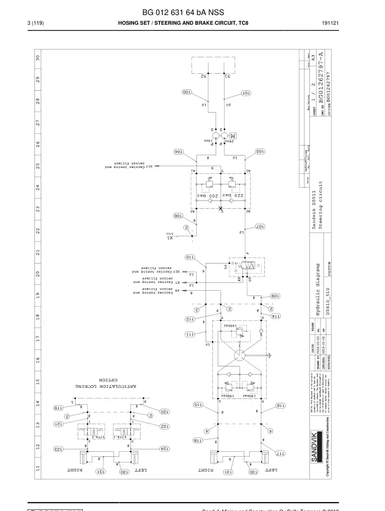 BG01263164b BG 012 631 64b Hosing Set - Sandvik Technical Drawing