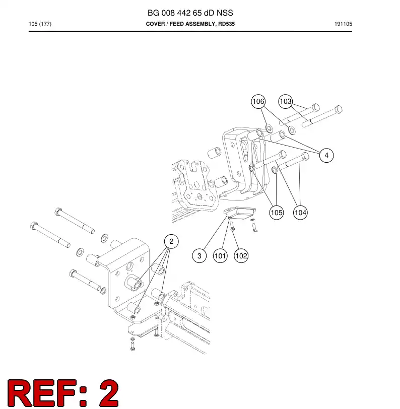 BG01263165a BG 012 631 65a Bushing - Sandvik Technical Drawing