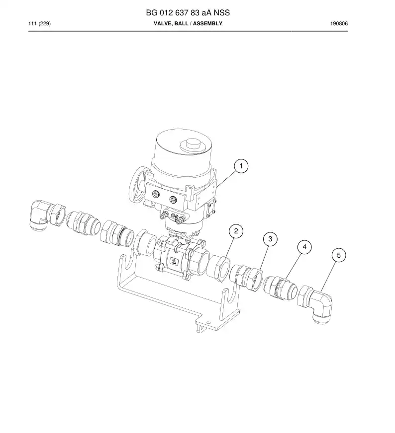 BG01263783a BG 012 637 83a Valve, Ball - Sandvik Technical Drawing