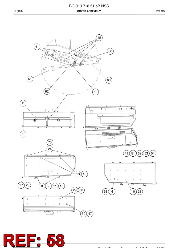 BG01265607a BG 012 656 07a Rubber - Sandvik Technical Drawing