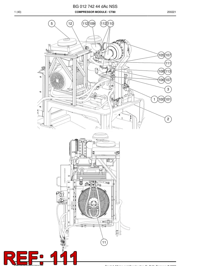 BG01267301a BG 012 673 01a Pipe - Sandvik Technical Drawing