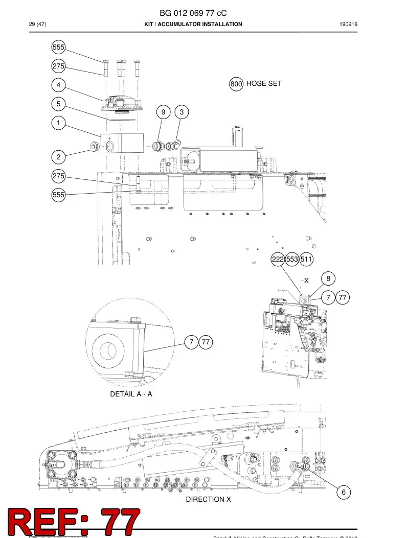 BG01267891a BG 012 678 91a Clamp, Block - Sandvik Technical Drawing