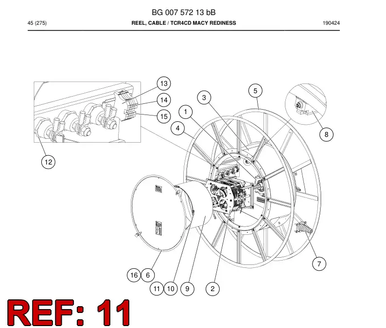 BG01272842a BG 012 728 42a Tie, Cable - Sandvik Technical Drawing