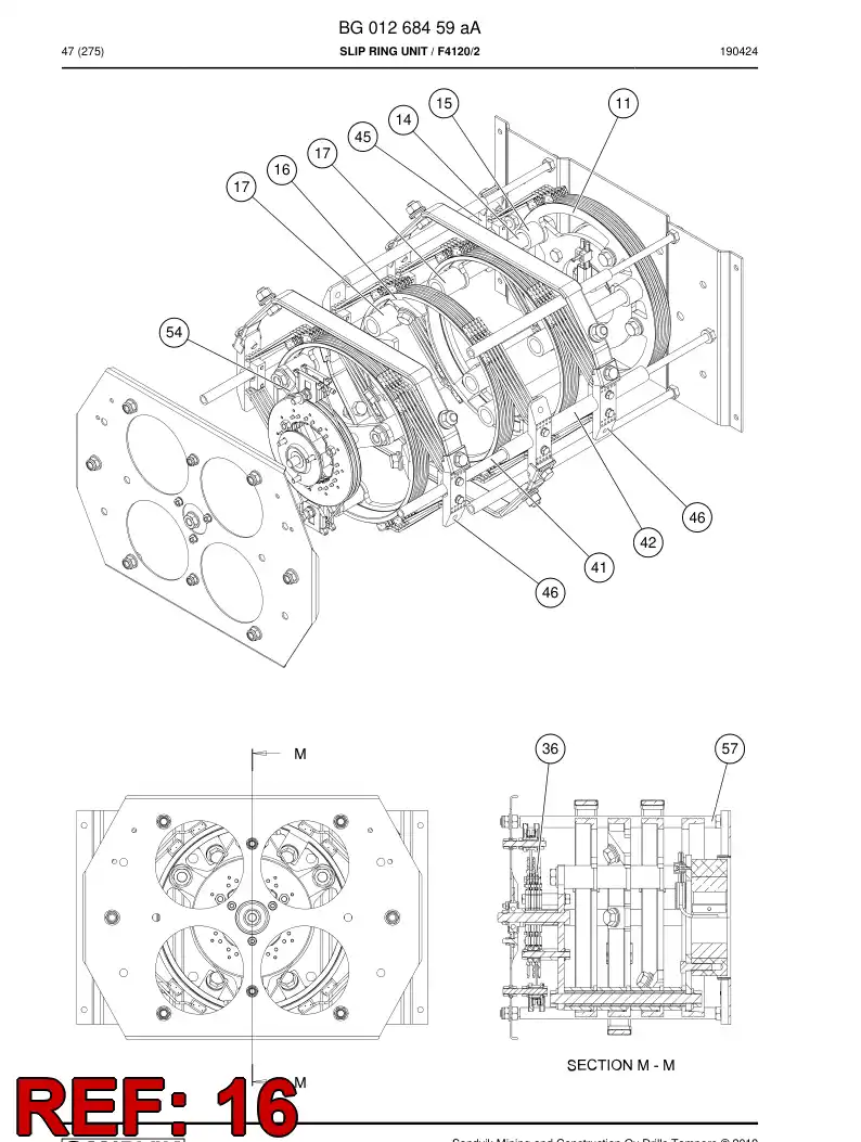 BG01272995a BG 012 729 95a Ring, Slip - Sandvik Technical Drawing