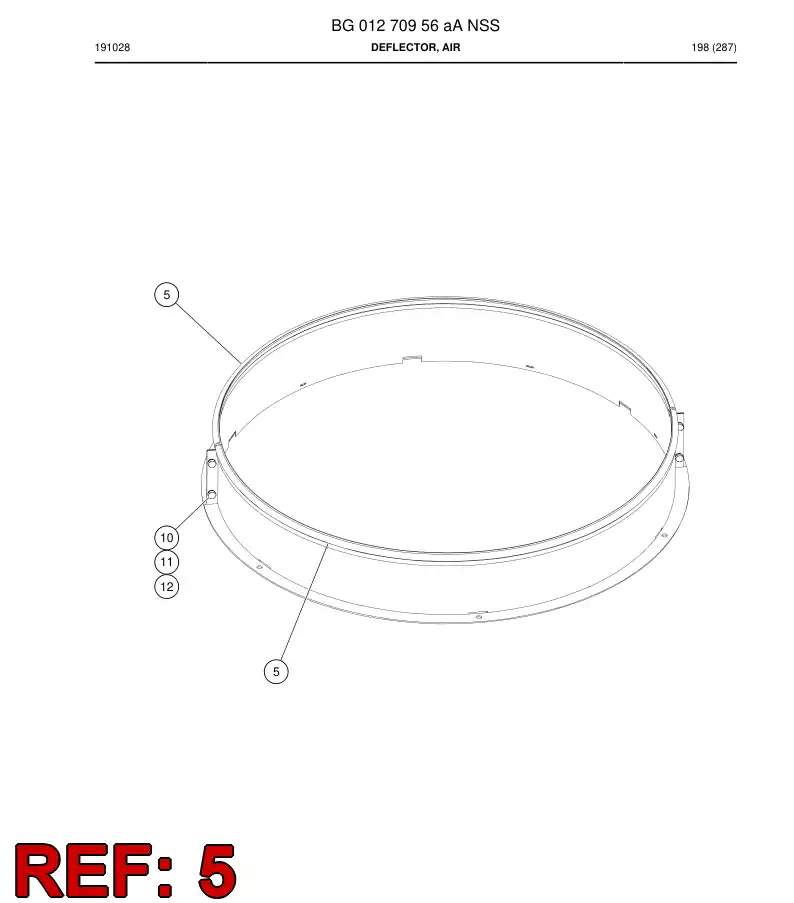 BG01273003a BG 012 730 03a Gasket - Sandvik Technical Drawing