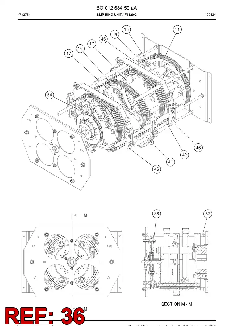 BG01273021a BG 012 730 21a Ring, Slip - Sandvik Technical Drawing