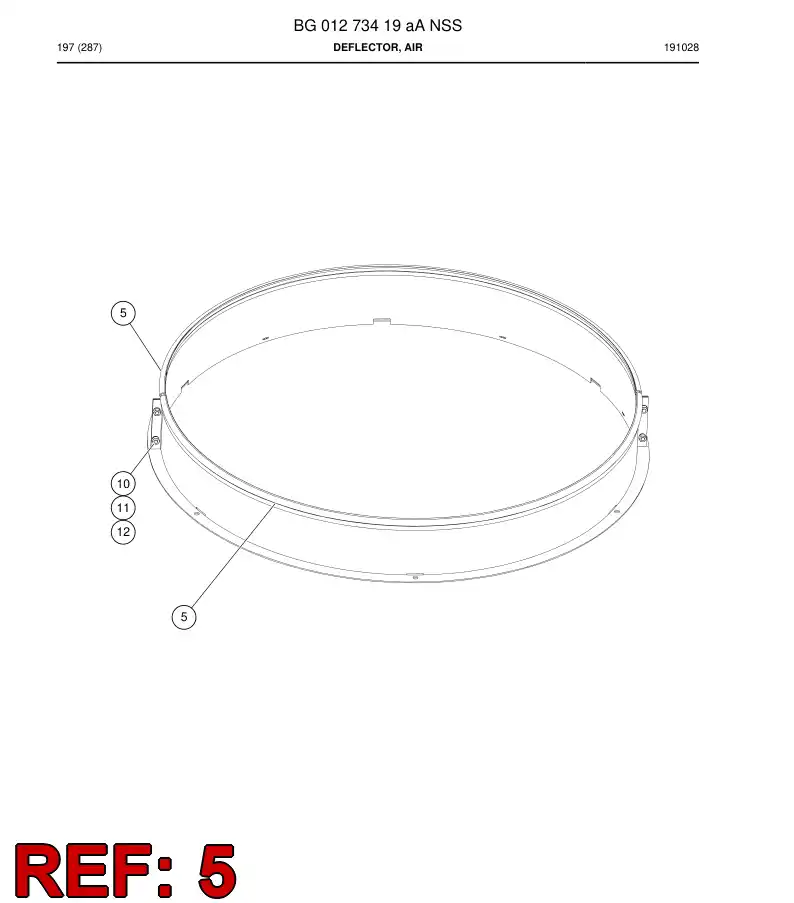 BG01273516a BG 012 735 16a Gasket - Sandvik Technical Drawing