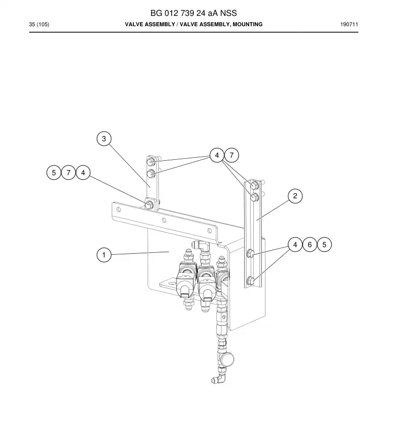 BG01273924a BG 012 739 24a Valve Assembly - Sandvik Technical Drawing