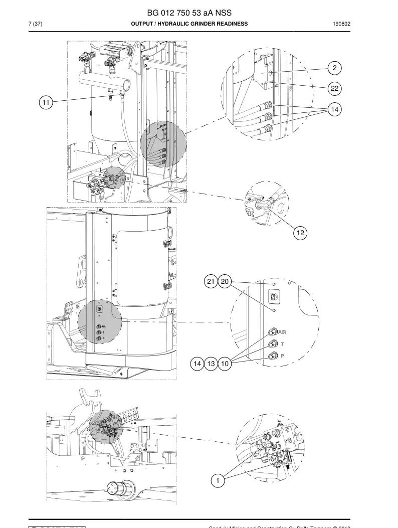 BG01275053a BG 012 750 53a Output - Sandvik Technical Drawing