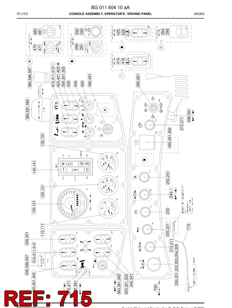BG01277978a BG 012 779 78a CABLE, ATERRAMENTO - Sandvik Technical Drawing