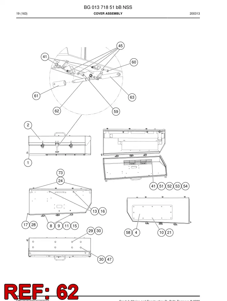 BG01278738a BG 012 787 38a Spring, Gas - Sandvik Technical Drawing