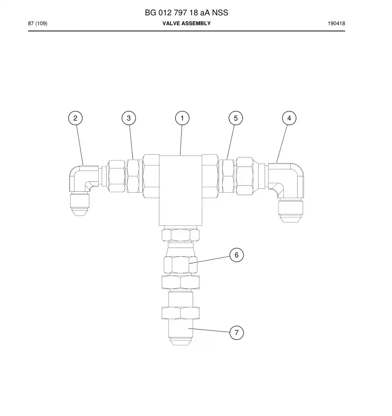 BG01279718a BG 012 797 18a Valve Assembly - Sandvik Technical Drawing