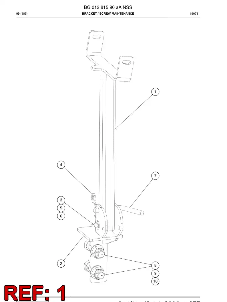 BG01281593a BG 012 815 93a Support - Sandvik Technical Drawing