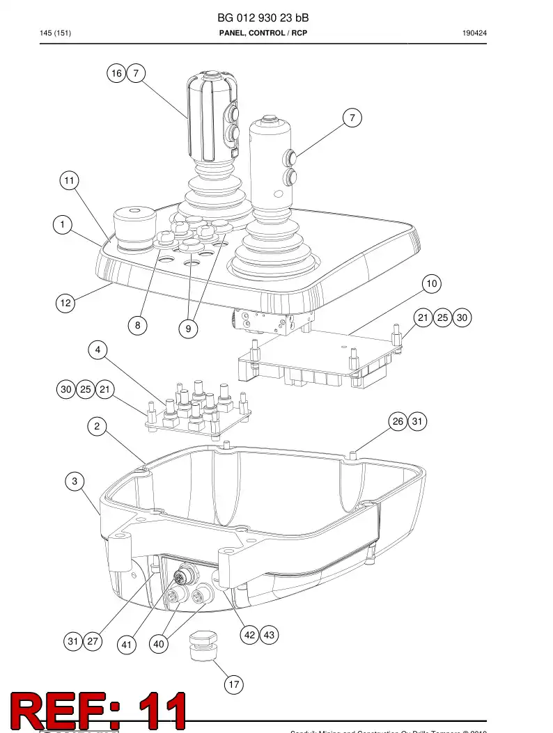 BG01282255a BG 012 822 55a Decal - Sandvik Technical Drawing