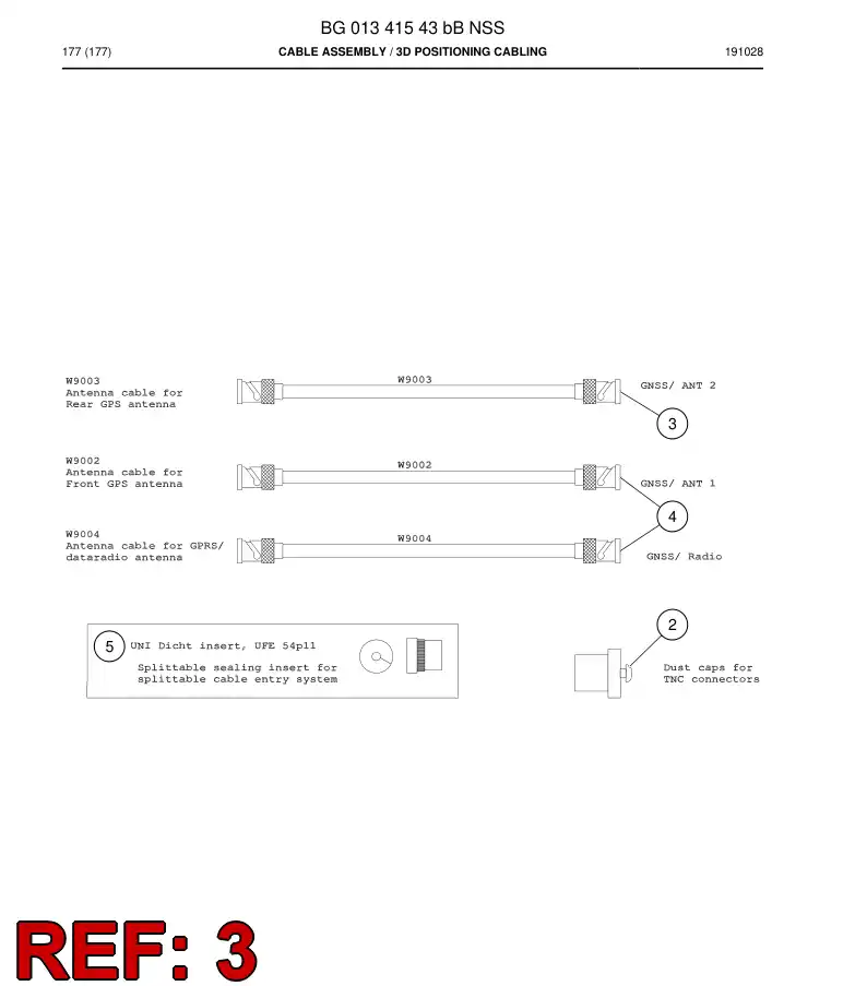 BG01288349a BG 012 883 49a Cable, Antenna - Sandvik Technical Drawing