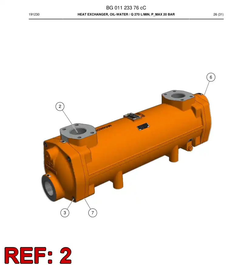 BG01289213a BG 012 892 13a Tube, Cooling - Sandvik Technical Drawing
