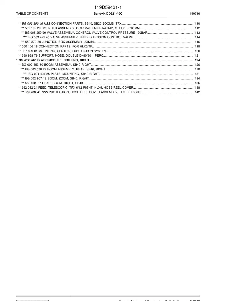 BG01290795a BG 012 907 95a Module, Drilling - Sandvik Technical Drawing