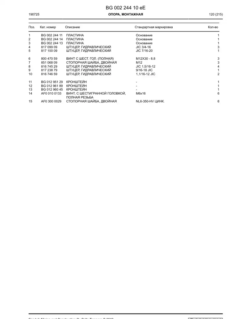 BG01296189a BG 012 961 89a Bracket - Sandvik Technical Drawing