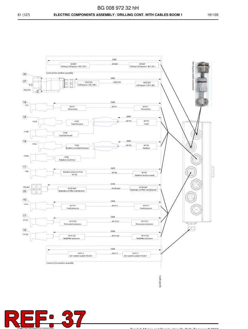 BG01297815b BG 012 978 15b Cap, Connector - Sandvik Technical Drawing