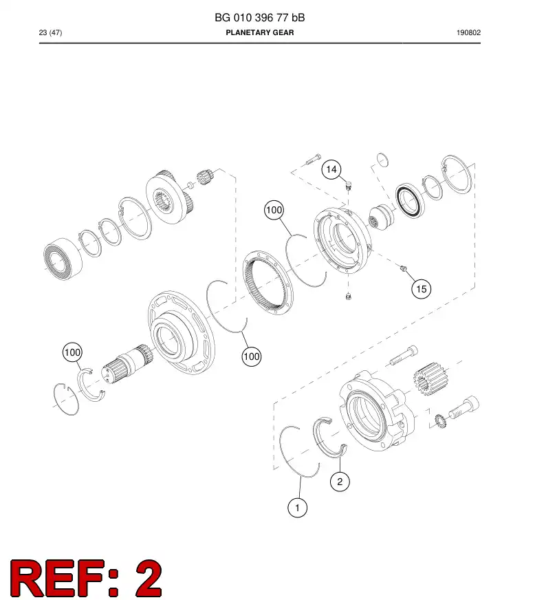 BG01298632a BG 012 986 32a Seal, Shaft - Sandvik Technical Drawing