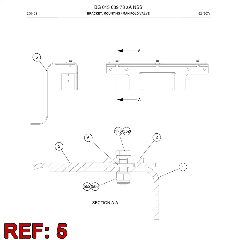 BG01304473a BG 013 044 73a Cover, Rubber - Sandvik Technical Drawing