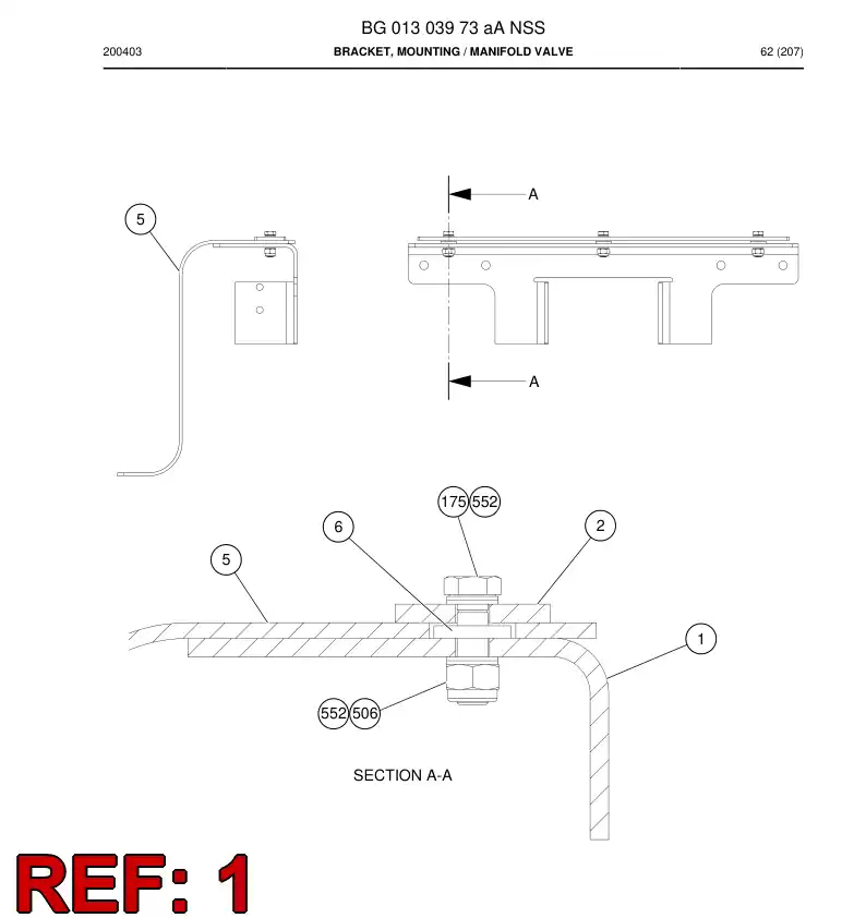 BG01304714a BG 013 047 14a Plate - Sandvik Technical Drawing