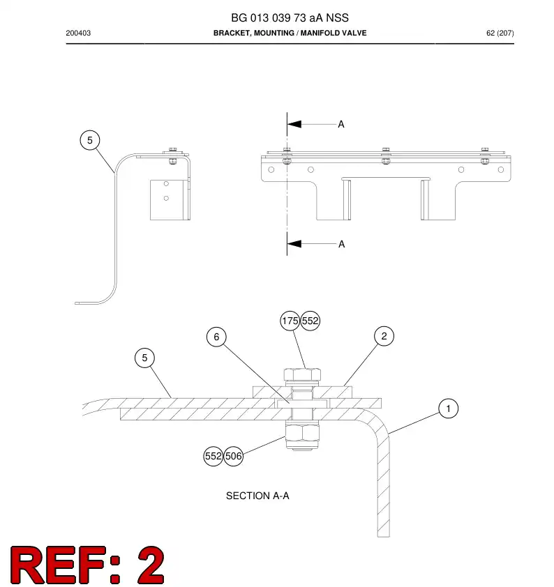 BG01304889a BG 013 048 89a Plate - Sandvik Technical Drawing