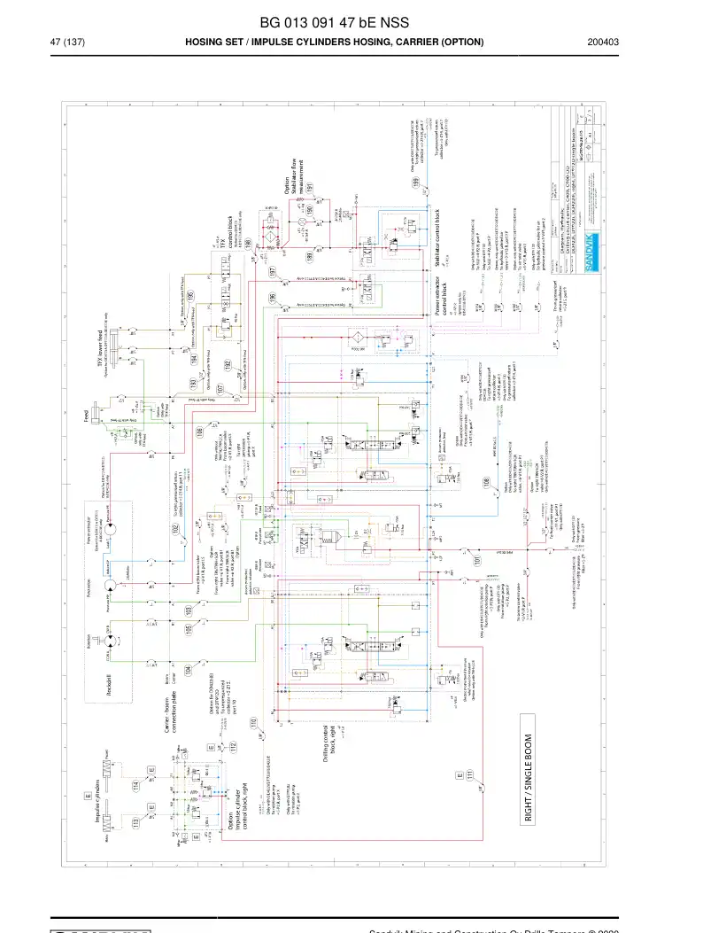 BG01309147b BG 013 091 47b Hosing Set - Sandvik Technical Drawing