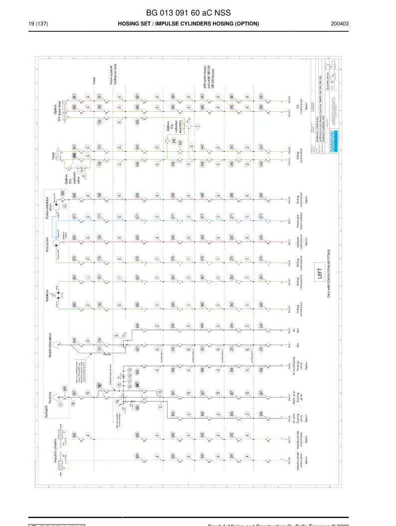 BG01309160a BG 013 091 60a Hosing Set - Sandvik Technical Drawing