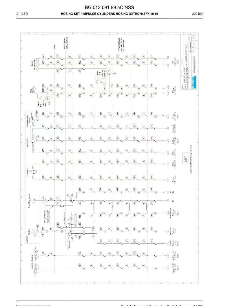 BG01309189a BG 013 091 89a Hosing Set - Sandvik Technical Drawing