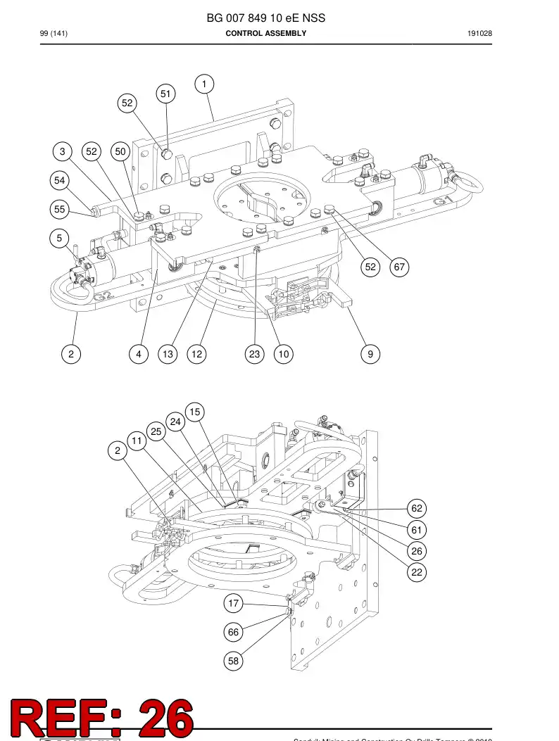 BG01309298a BG 013 092 98a Bracket - Sandvik Technical Drawing