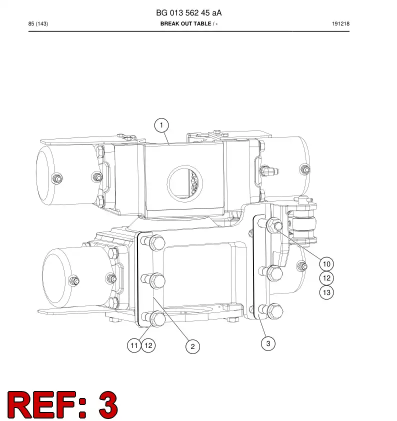 BG01311825a BG 013 118 25a Shim - Sandvik Technical Drawing