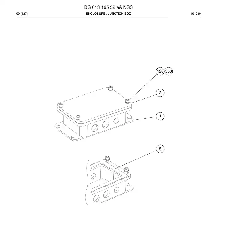 BG01316532a BG 013 165 32a Enclosure - Sandvik Technical Drawing