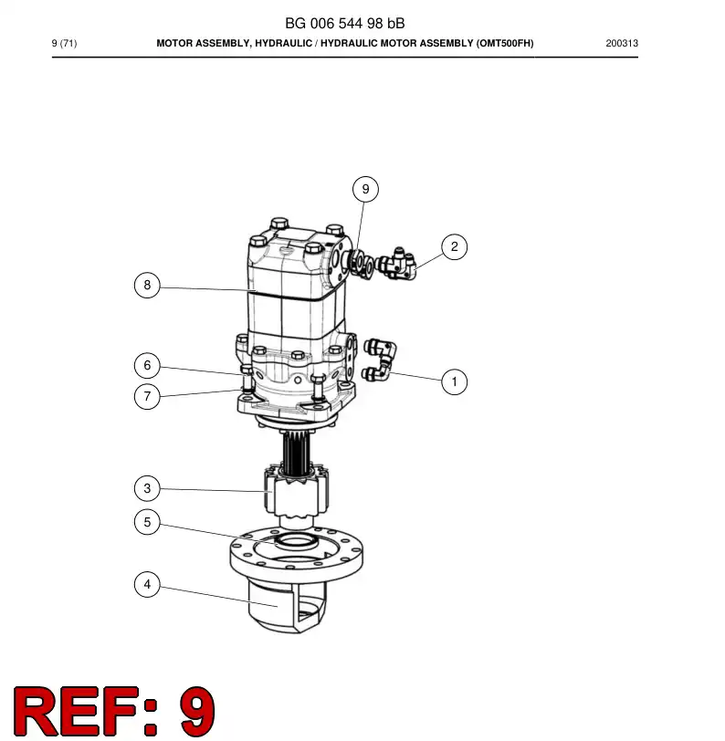 BG01318946a BG 013 189 46a Reducer - Sandvik Technical Drawing