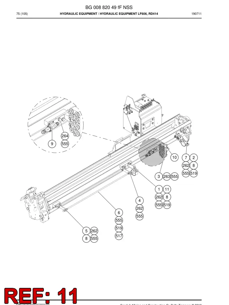 BG01327077a BG 013 270 77a Clip - Sandvik Technical Drawing