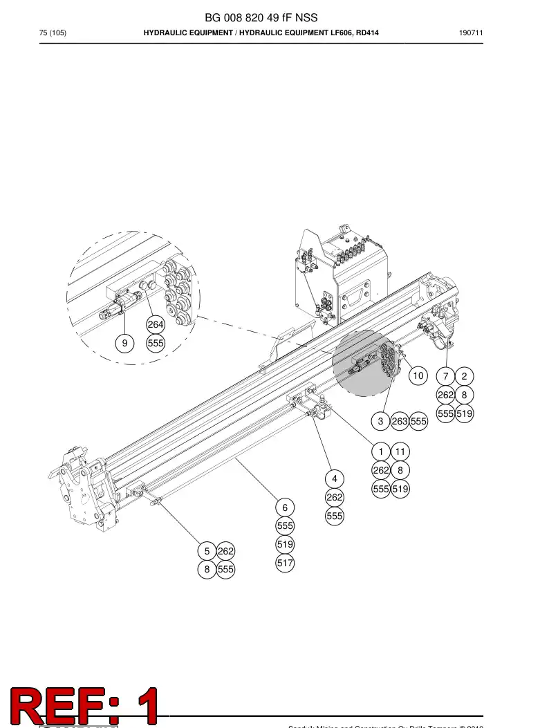 BG01327079a BG 013 270 79a Bracket - Sandvik Technical Drawing