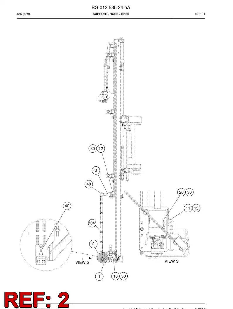 BG01329043a BG 013 290 43a Limiter - Sandvik Technical Drawing
