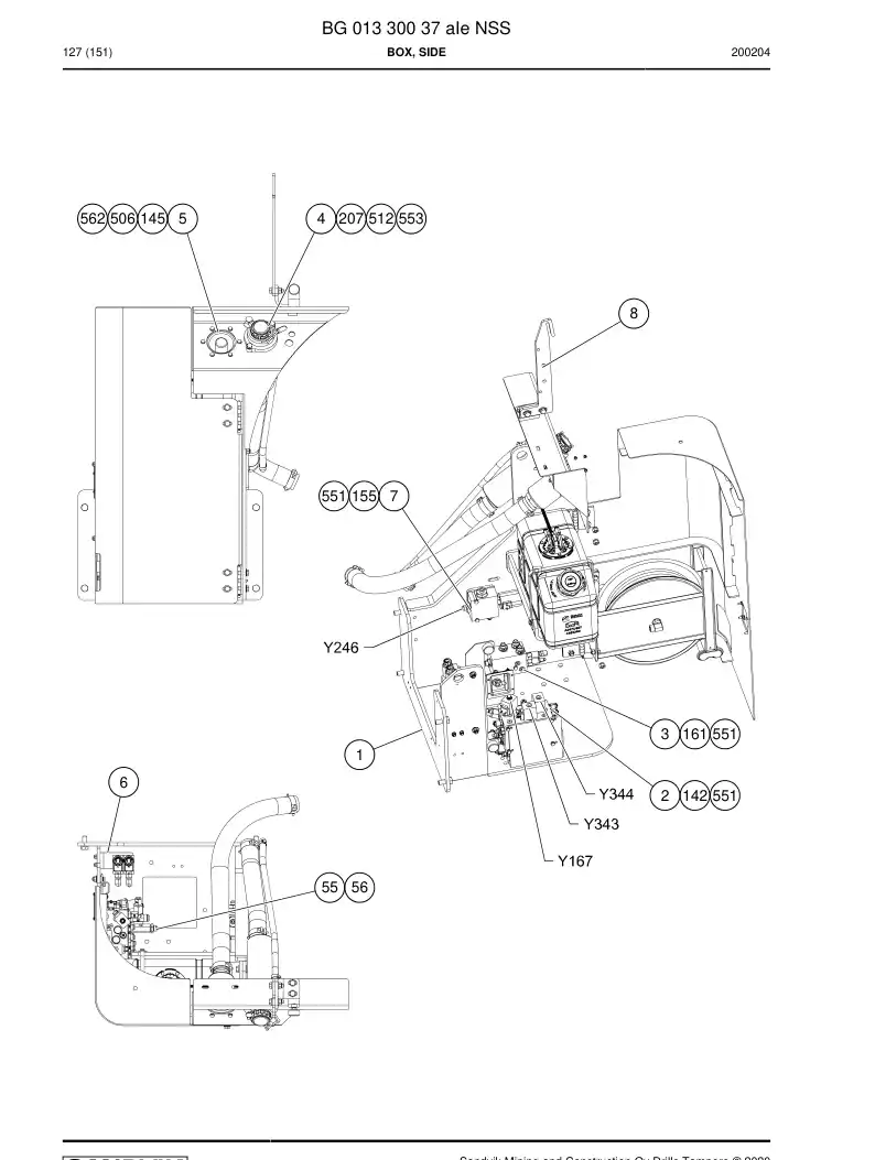 BG01330037a BG 013 300 37a Box, Side - Sandvik Technical Drawing